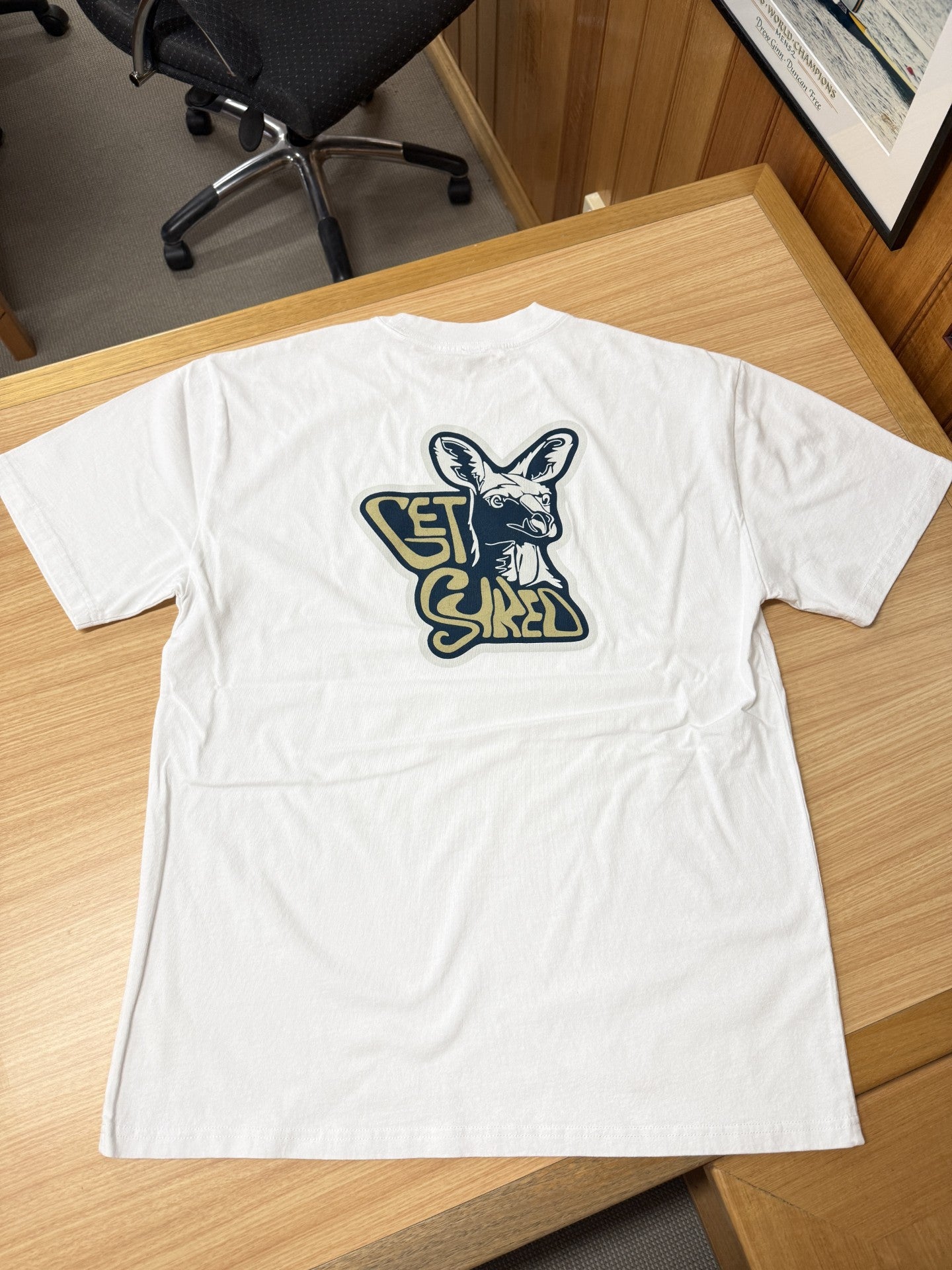 Sykes White Tee "Get Syked Roo"