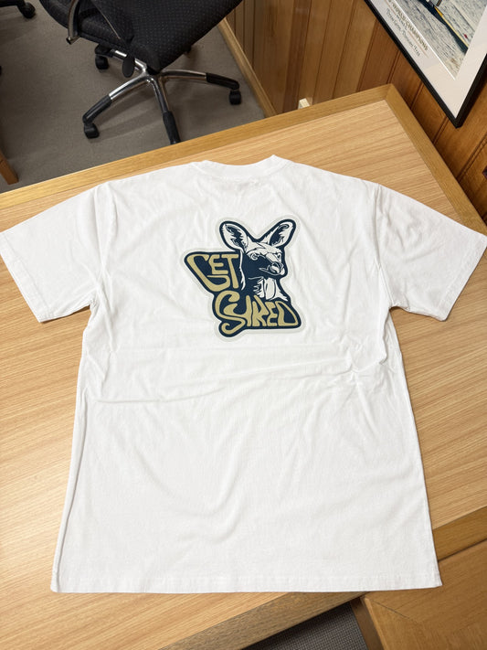 Sykes White Tee "Get Syked Roo"